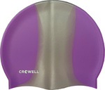 Czepek pływacki silikonowy Crowell Multi Flame fioletowo-srebrny kol.15