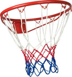 Obręcz do kosza z siatką 43cm Enero  czerwona 