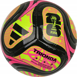 Piłka nożna adidas World Cup 26 Trionda Club czarno-różowo-zielona JD8053