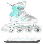 Łyżworolki z wymienną płozą figurową 2w1 Nils Extreme rozmiar M (34-38)