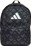 Plecak sportowy szkolny miejski adidas Classic Monogram Graphic czarno-szary JX1257