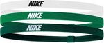 Opaski na włosy Nike Elastic 3 szt. zielono-białe N1004529146OS