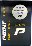 Piłeczki do ping ponga Point Prof ABS40 *** 6 szt. białe