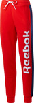 Spodnie damskie Reebok TE Liner Logo French Terry czerwone FU2258