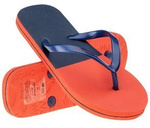 Klapki dziecięce plażowe Aquawave Roboor Jr pomarańczowo-granatowe rozmiar 29