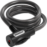 Zapięcie rowerowe Gerda linka, korpus okrągły, okrągły czarny Flex 1200/10V