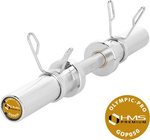 Gryf Olimpijski krótki 50cm z zaciskami HMS GOP050 5kg   zaciski