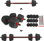 Sztanga gryf z obciążeniem sztangielki / hantle kompozyt HMS SGP20 20 kg