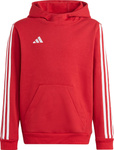 Bluza dla dzieci adidas Tiro 23 League Sweat Hoodie czerwono-biała HS3607