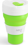 Kubek silikonowy składany turystyczny podróżny kempingowy Nils Camp NC4103 zielony 600 ml