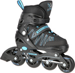 Łyżworolki 2w1 z wymienną płozą hokejową Nils Extreme NH11912 A czarno/niebieskie rozmiar S 31-34