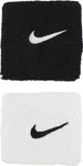 Frotki na rękę Nike Swoosh Wristbands 2 szt. biało-czarne N1012405036OS