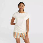 Damska koszulka z krótkim rękawem O'neill ESSENTIALS O'NEILL SIGNATURE T-SHIRT snow white rozmiar S