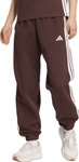 Spodnie damskie adidas Essentials 3-Stripes Fleece Loose-Fit brązowe JY3069