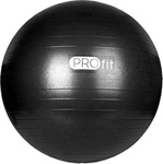Piłka fitness do ćwiczeń gimnastyczna Profit 55 cm czarna z pompką DK 2102