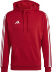 Bluza męska adidas Tiro 23 League Sweat Hoodie czerwono-biała HS3600