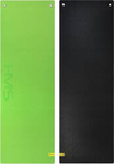 Mata do ćwiczeń fitness klubowa z otworami HMS Premium MFK03 180x60x1,5 cm zielono-czarna