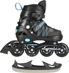 Łyżworolki z wymienną płozą hokejową 2w1 łyżwy rolki Nils Extreme NH11912 rozmiar S 31-34