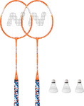 NRZ2051 ALUMINIUM / ZESTAW DO BADMINTONA 2 RAKIETY + 3 LOTKI + POKROWIEC NILS