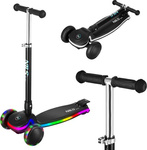 Hulajnoga dziecięca balansowa świecące koła i podest LED Nils Fun HLB1306 czarna II