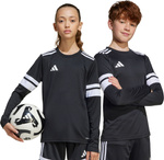 Koszulka dla dzieci adidas Squadra 25 Long Sleeve Jersey czarno-biała JJ0047
