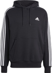Bluza męska adidas Essentials French Terry 3-Stripes Hoodie czarna IC0435