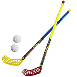 Zestaw do unihokeja Azetx Cobra Junior 2kije 2piłki bez owijki 87cm