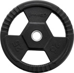 Talerz olimpijski ogumowany TOH25 25 KG Hms czarny