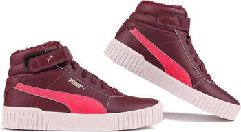 Buty dziecięce Puma Carina 2.0 Mid WTR Jr bordowe 387380 02