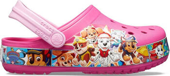 Chodaki sandały klapki Crocs dla dzieci Fl Paw Patrol Band Clog różowe 205509 670