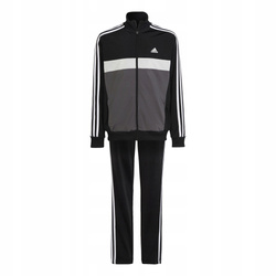 Dres dla dzieci adidas Essentials 3-Stripes Tiberio Track Suit szaro-czarny HR6406