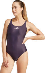 Kostium kąpielowy damski adidas 3 Bar Logo Swimsuit fioletowy IL7285