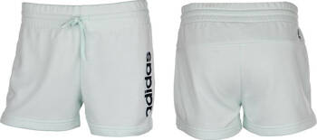 Spodenki damskie adidas Essentials Slim Logo Shorts turkusowe HE9363