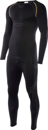Bielizna termoaktywna męska zestaw bluza + spodnie kalesony legginsy Brugi 4RCG czarny rozmiar S/M
