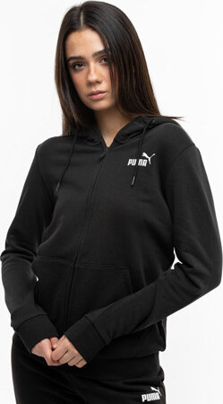 Bluza damska Puma ESS  Embroidery Hoodie FL czarna 670004 01