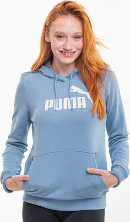 Bluza damska Puma ESS Logo Hoodie niebieska 586797 20