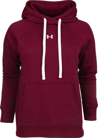 Bluza damska Under Armour Rival Fleece HB Hoodie bordowa 1356317 690