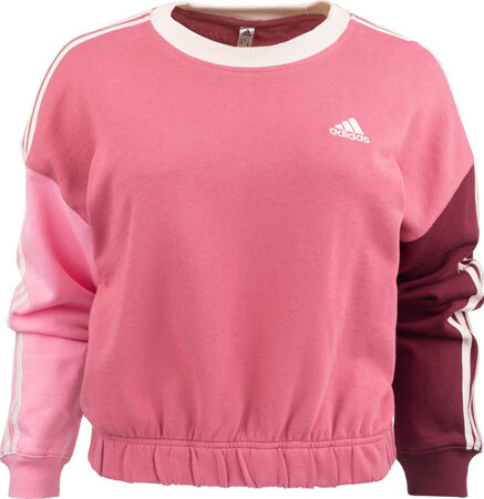 Bluza damska adidas Essentials 3-Stripes Crop różowa IC9875