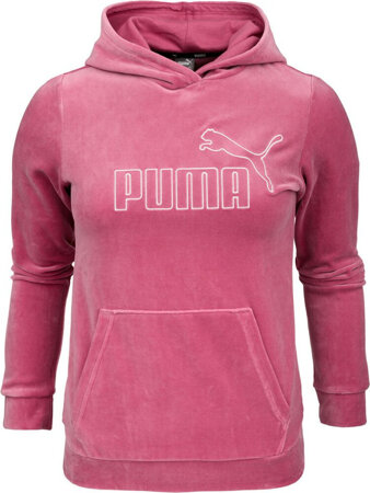 Bluza dla dzieci Puma ESS   Velour Hoodie G różowa 671040 45