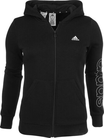 Bluza dla dzieci adidas Essentials Full-Zip Hoodie HD czarna GN4050