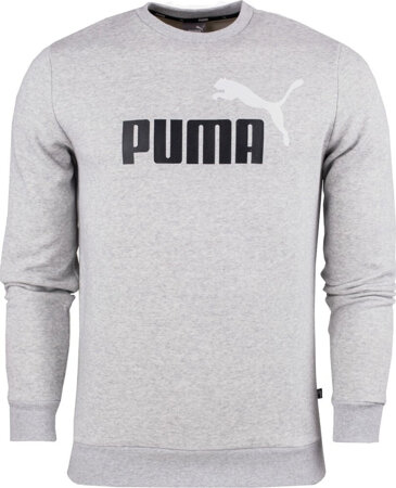 Bluza męska Puma ESS  2 Col Big Logo Crew FL szara 586762 04