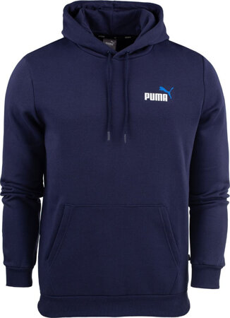 Bluza męska Puma ESS  2 Col Small Logo Hoodie FL granatowa 674471 06