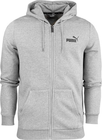 Bluza męska Puma ESS Small Logo FZ Hoodie FL szary 586702 03