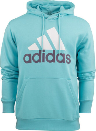 Bluza męska adidas Essentials French Terry Big Logo Hoodie błękitna IJ8588