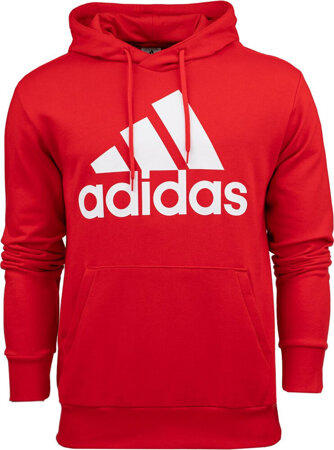 Bluza męska adidas Essentials French Terry Big Logo Hoodie czerwona IC9365