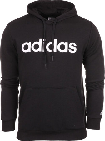 Bluza męska adidas Essentials French Terry Linear Logo Hoodie czarna GK9064