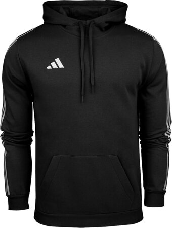 Bluza męska adidas Tiro 23 League Sweat Hoodie czarno-biała HS3598