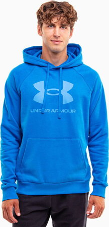 Bluza z kapturem kangurka męska Under Armour Rival Fleece Logo HD niebieska 1379758 406