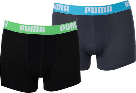 Bokserki dla dzieci Puma Basic Boxer 2P czarne, szare 935454 01