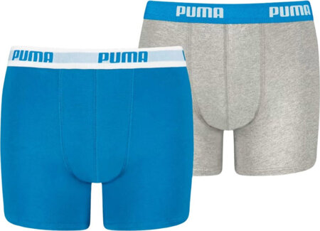 Bokserki dla dzieci Puma Basic Boxer 2P niebieskie, szare 935454 02